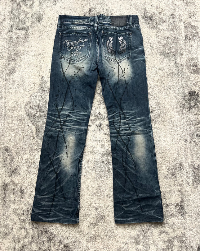 XFRM PAINT SPLATTER FLARE DENIM 