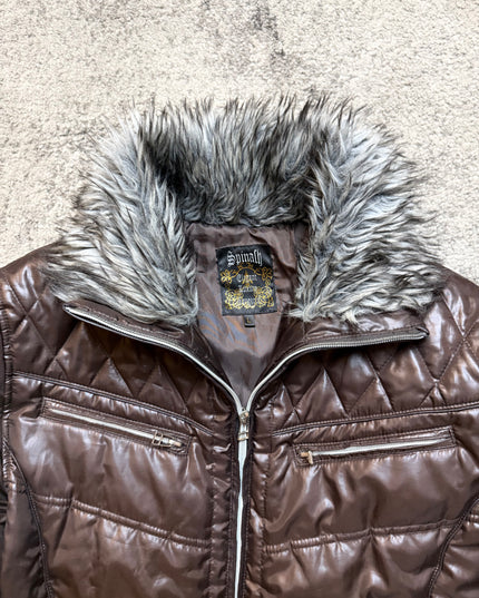 SPINASH "BURNT LEATHER" PUFFER
