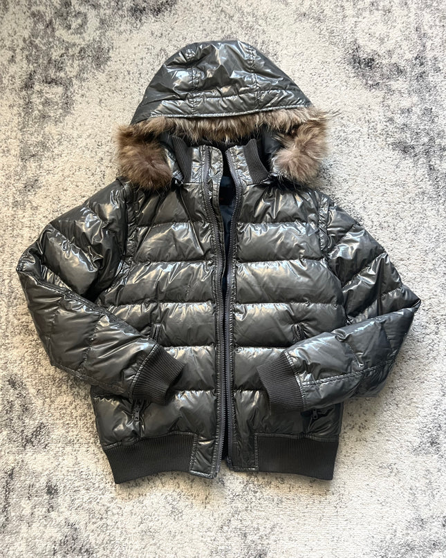 TETE HOMME FUR PUFFER GREY