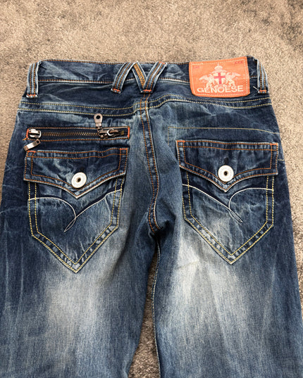GENOESE "CRIMSON STITCH" DENIM