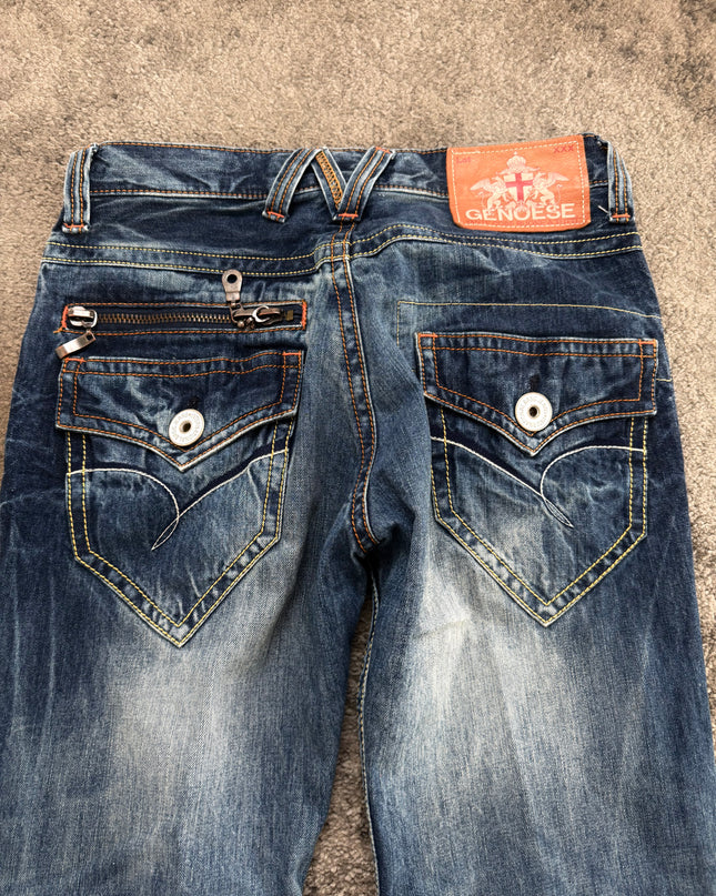 GENOESE "CRIMSON STITCH" DENIM