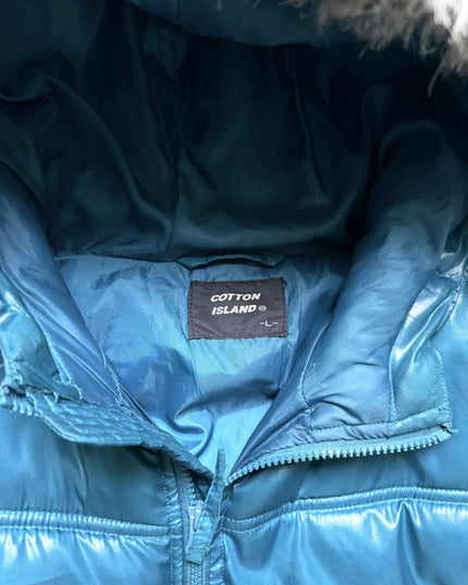 COTTON ISLAND "BLUE STATIC" PUFFER
