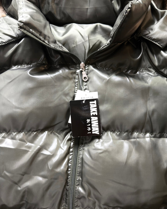 TAKEAWAY "OLIVE GLOSS" PUFFER