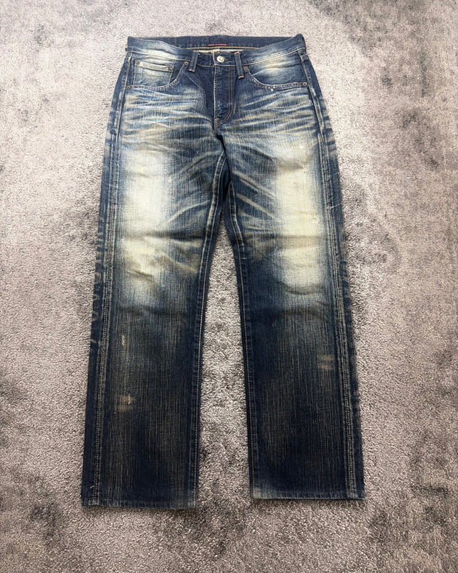 BLUE WAY "SUNFADE WHISKER" DENIM (S)