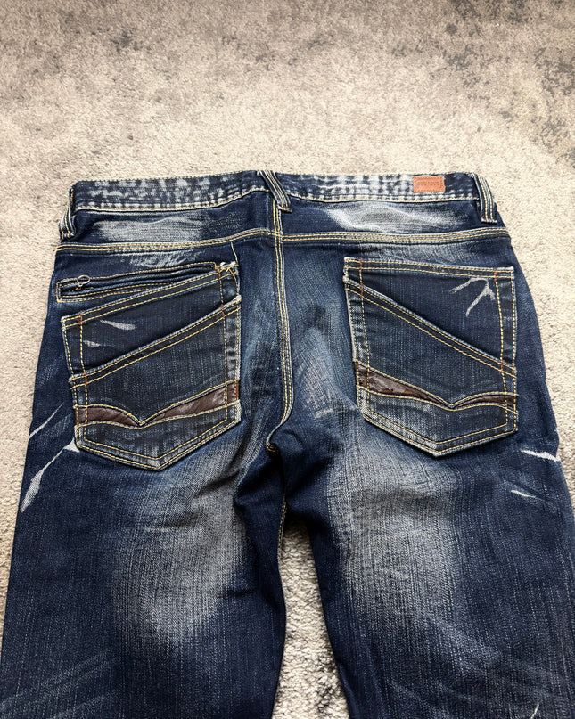 NICOLE CLUB "DISTRESSED FLARE" DENIM (M)
