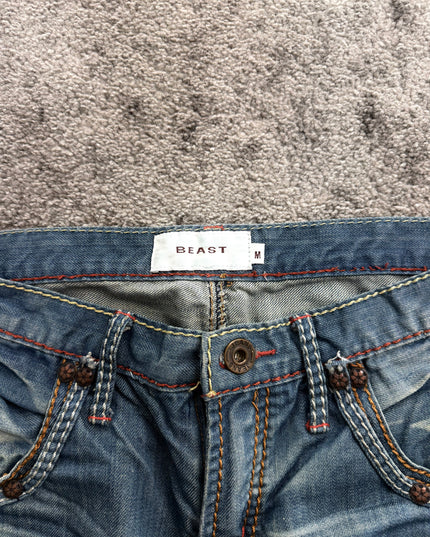 BEAST "CRIMSON STITCH" DENIM (S-M)