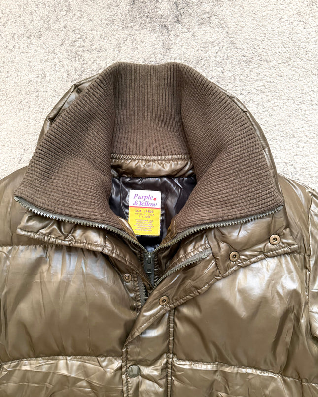 PURPLE YELLOW "ARCHIVE SHELL" PUFFER