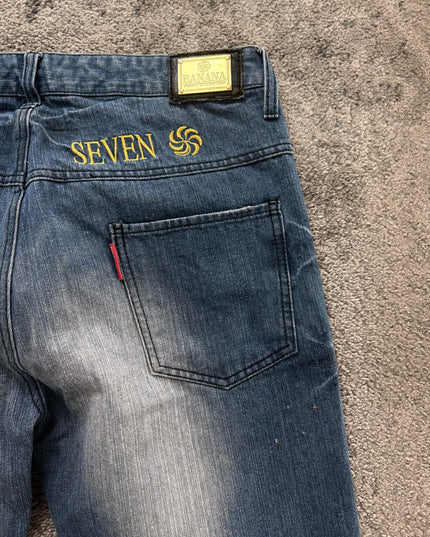 BANANA SEVEN "GHOST FADE SCRIPT" DENIM (L)