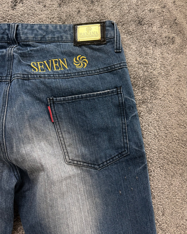 BANANA SEVEN "GHOST FADE SCRIPT" DENIM (L)