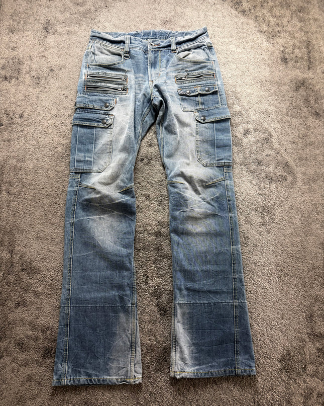 NICOLE CLUB "MULTI-POCKET CARGO" DENIM (S)
