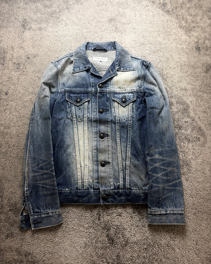 VANQUISH "BLEACHED INDIGO" DENIM JACKET (S-M)