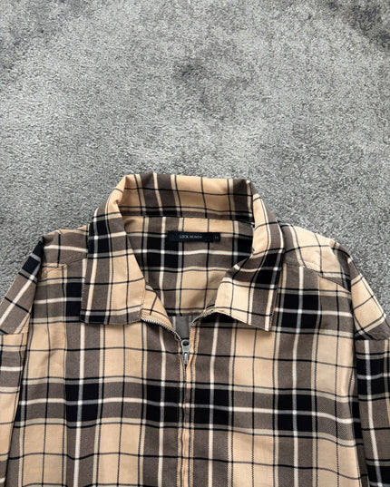 LOCK HEAVEN "BEIGE CHECK" ZIP HOODIE (M)