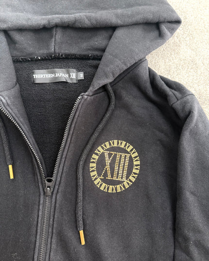 THIRTEEN JAPAN "MIDNIGHT XIII" ZIP HOODIE (S-M)
