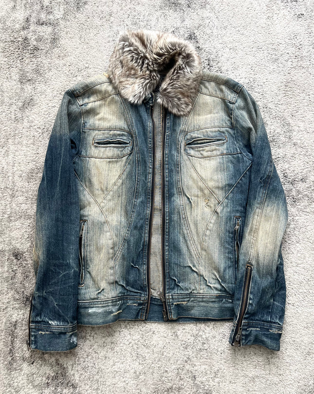 CASVA "REBEL FUR" DENIM JACKET