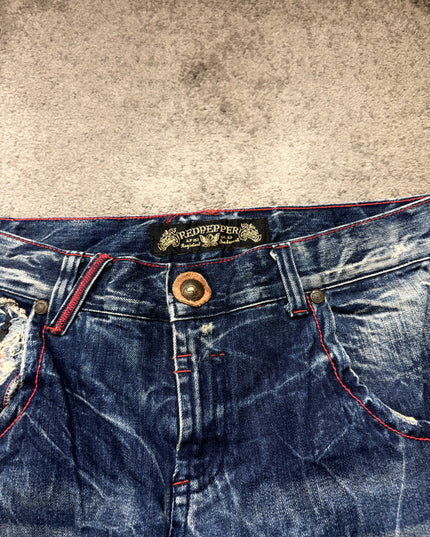 RED PEPPER "DISTRESSED FLAME" DENIM