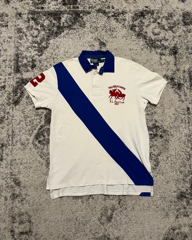 Ralph Lauren Polo Shirt White Blue