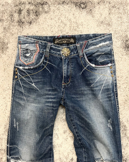 RED PEPPER "JERSEY TEARS" DENIM