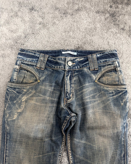 MICHEL KLEIN "SHADOW FLARE" DENIM (S-M)