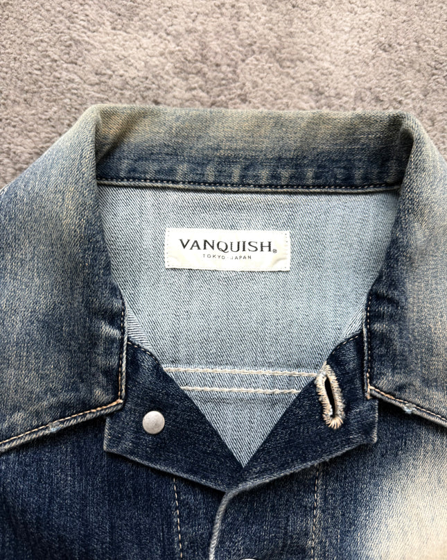 VANQUISH "CONTRAST FADE" DENIM JACKET (S-M)