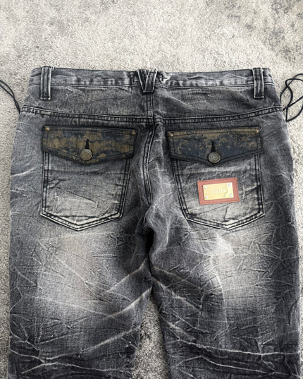 UGAJIN "SHADOW WASH LACE" DENIM (M)