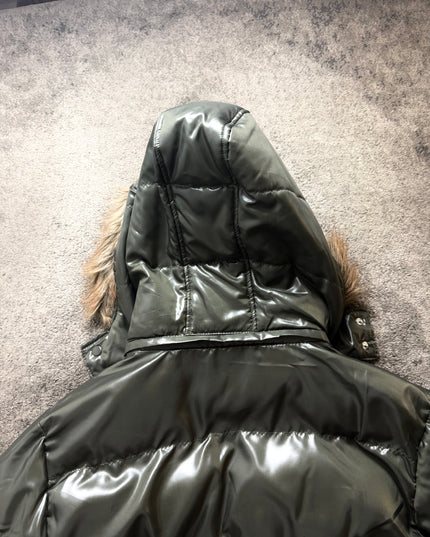 TAKEAWAY "OLIVE GLOSS" PUFFER