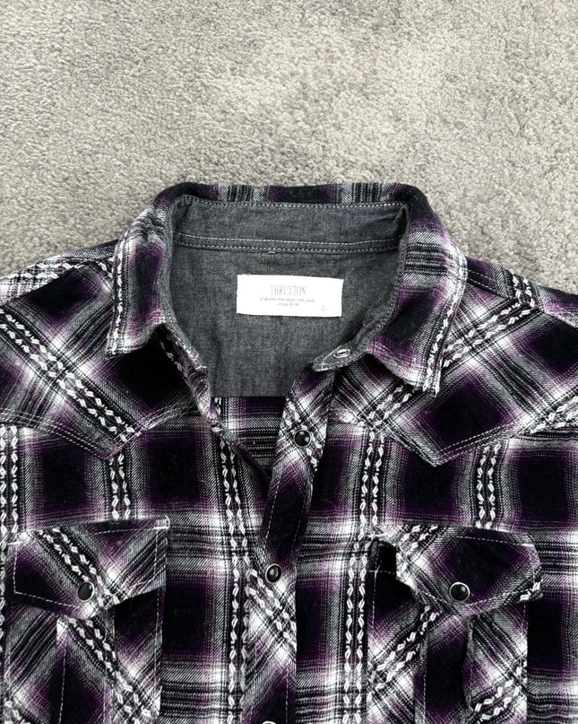THRUXTON "MIDNIGHT STATIC" FLANNEL (M)