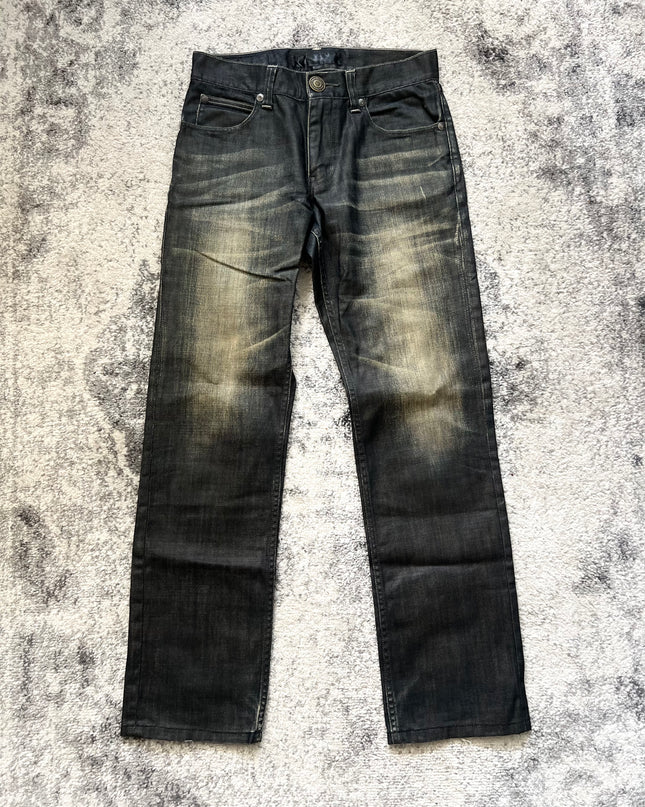 BACKNUMBER BLACK GREEN DENIM 