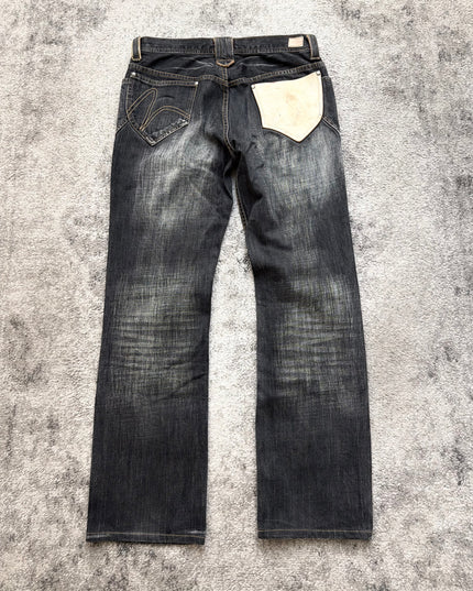 NICOLE CLUB "BROKEN LINE" DENIM