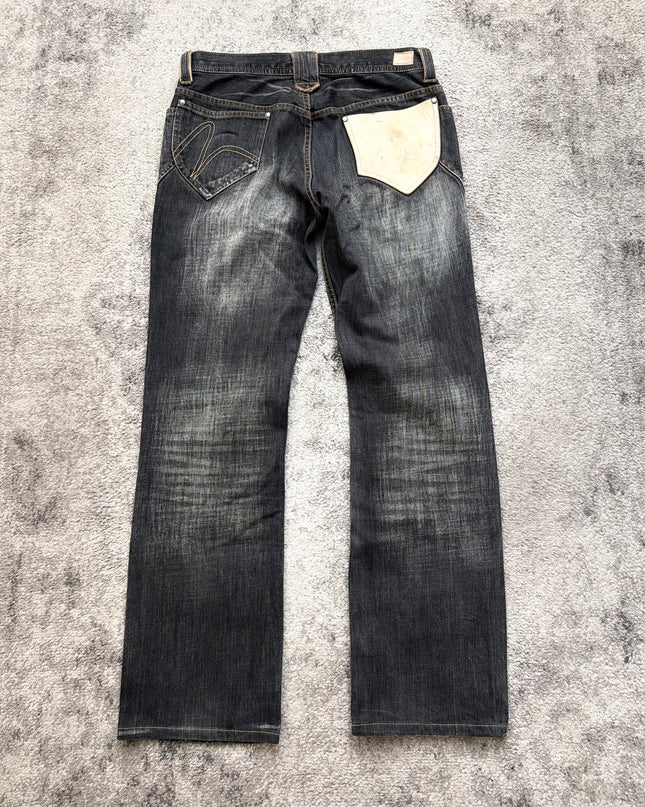 NICOLE CLUB "BROKEN LINE" DENIM
