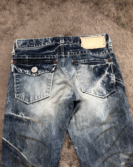 BLUE WAY "MARBLE FADE LINES" DENIM