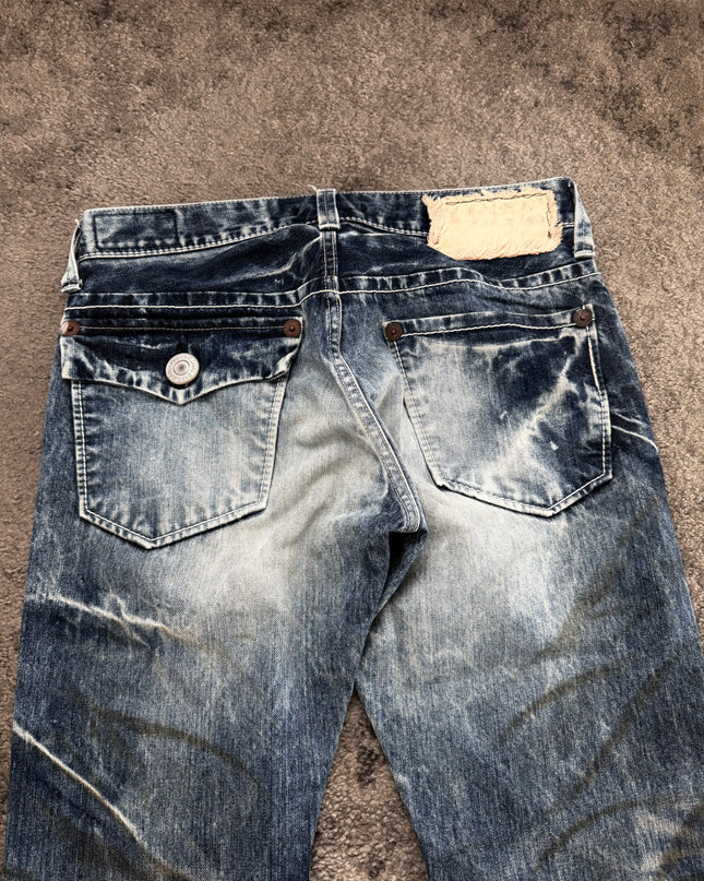 BLUE WAY "MARBLE FADE LINES" DENIM