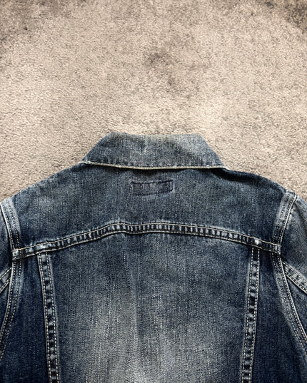 VANQUISH "ZIPPED FADE" DENIM JACKET (S-M)