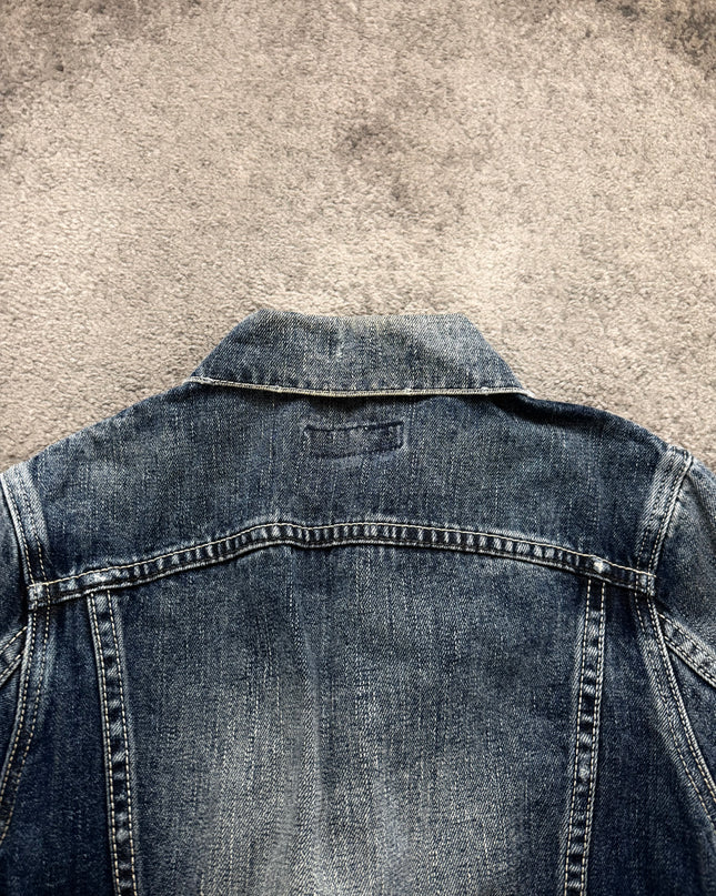VANQUISH "ZIPPED FADE" DENIM JACKET (S-M)