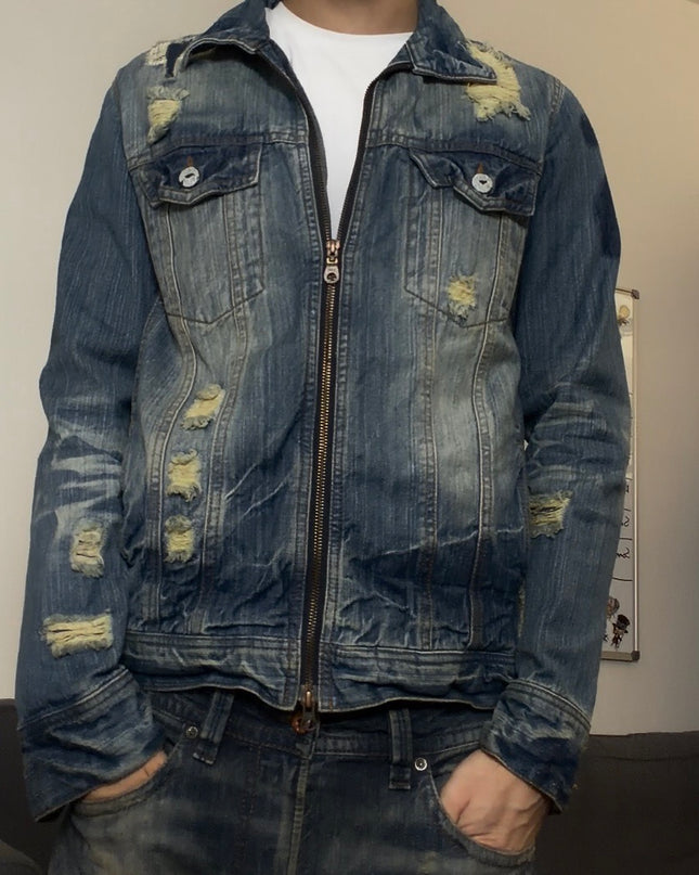 JACKROSE "BROKEN FADE" DENIM JACKET