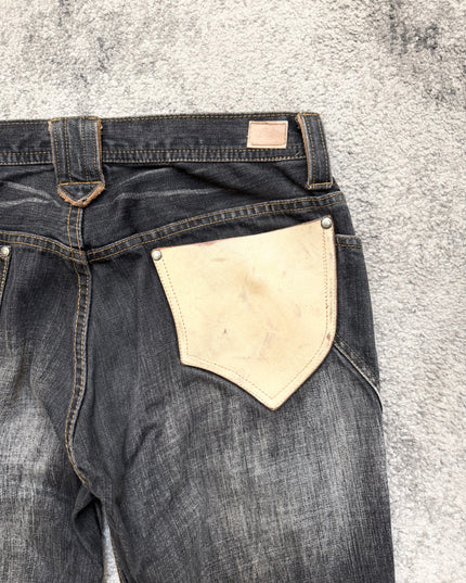 NICOLE CLUB "BROKEN LINE" DENIM