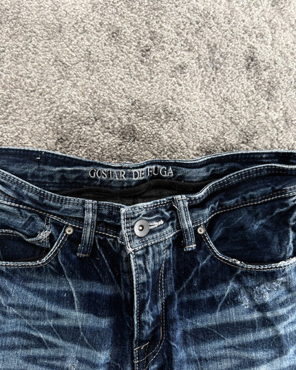 FUGA "DISTRESSED SLIM FADE" DENIM