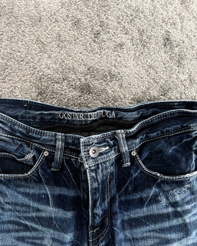 FUGA "DISTRESSED SLIM FADE" DENIM
