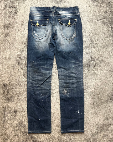 VANQUISH "DESTROYED INDIGO" DENIM