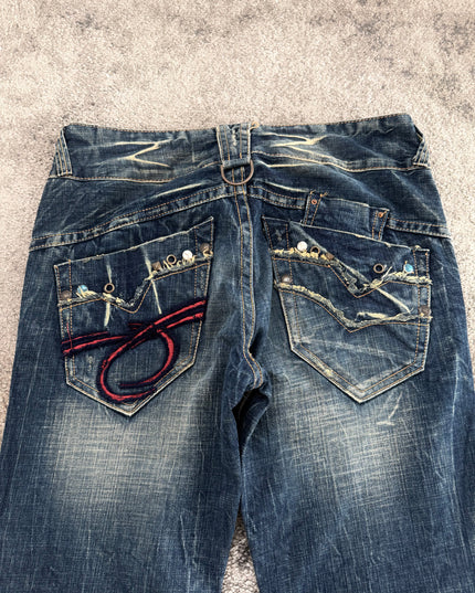 RED PEPPER "TRIBAL SCRATCH CODE" DENIM