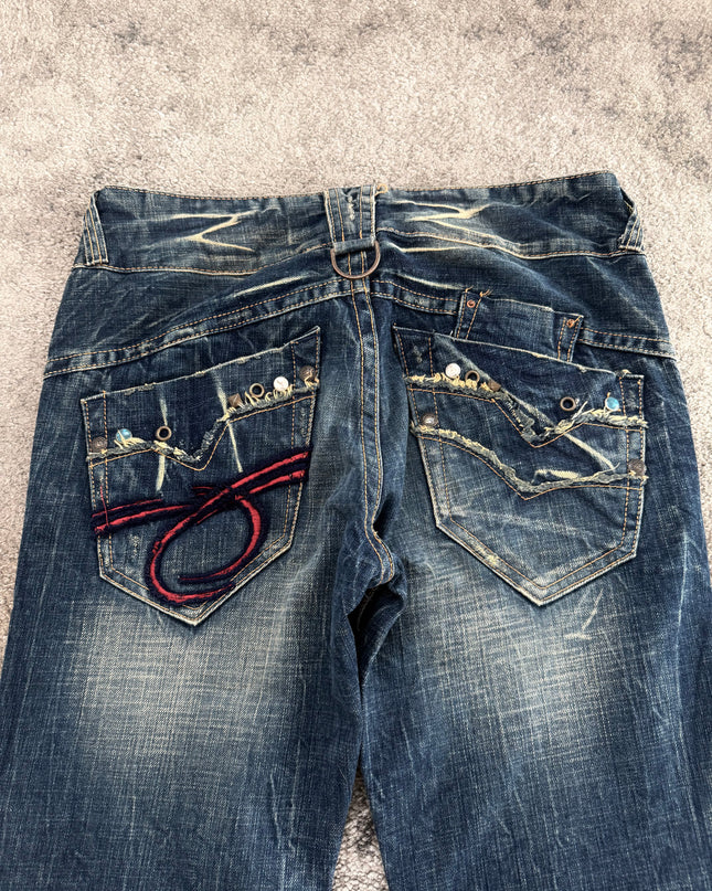RED PEPPER "TRIBAL SCRATCH CODE" DENIM
