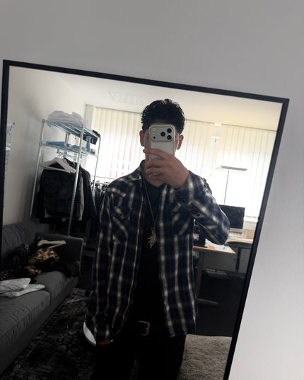 SCHLÜSSEL "BLUE STATIC" FLANNEL (M)