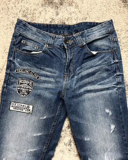 RUSS-K RAW PATCH JEANS