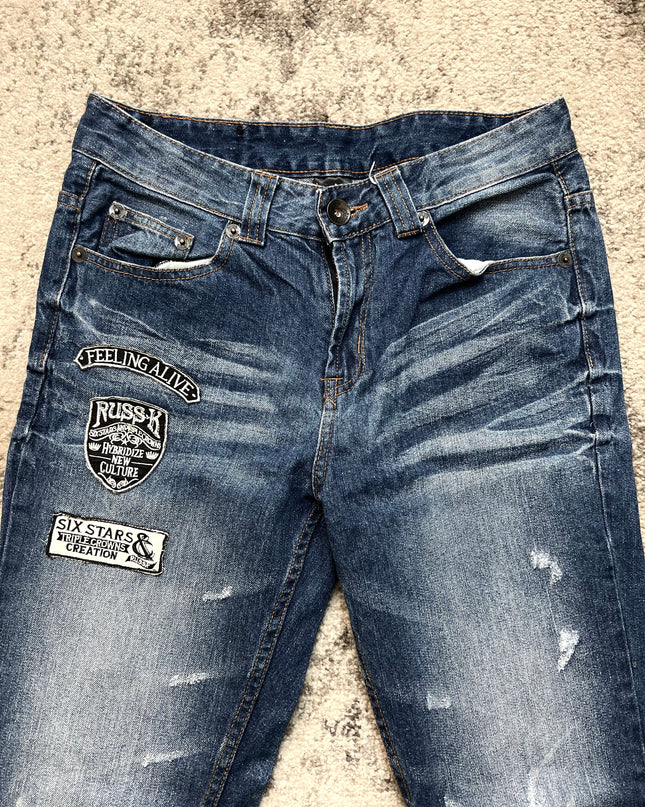 RUSS-K RAW PATCH JEANS