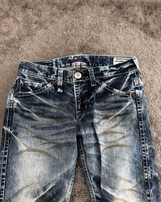 BLUE WAY "MARBLE FADE LINES" DENIM