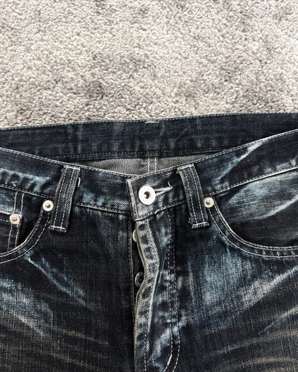 TAKEO KIKUCHI "BLACK WHISKER" DENIM (S)