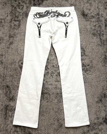 INTHEATTIC WHITE FLARE DENIM 