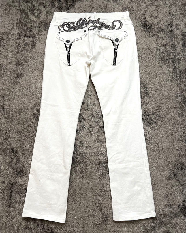 INTHEATTIC WHITE FLARE DENIM 