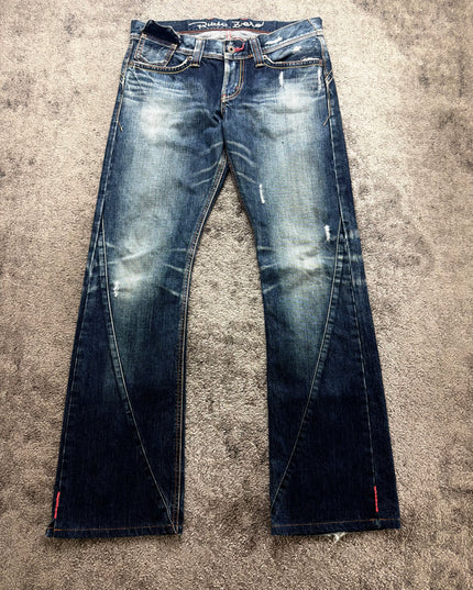 RUDE ZERO "PANEL FLARE" DENIM (M)