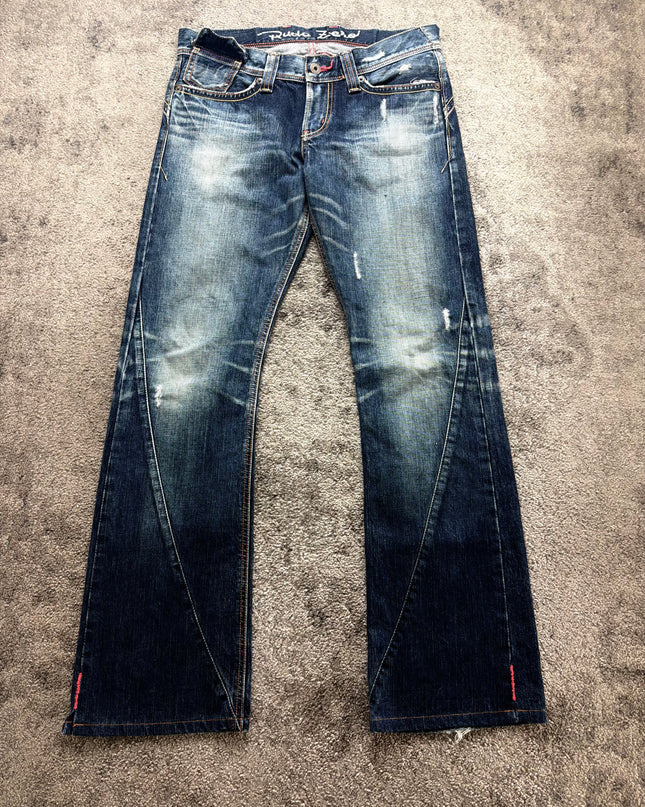 RUDE ZERO "PANEL FLARE" DENIM (M)