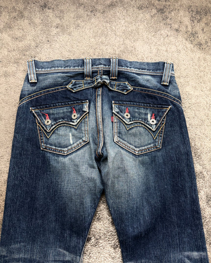 RUDE ZERO "PANEL FLARE" DENIM (M)